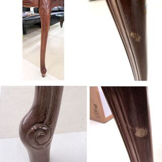 アンティーク調 ダイニングテーブル 猫脚 W172×H73.5cm 彫刻 生活家具 テーブル クラシック 花模様 