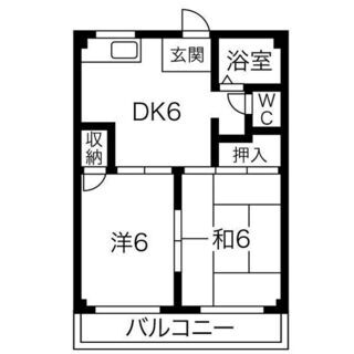 便利な２DKタイプ★玉出駅徒歩7分★バストイレ別【入居祝金2万円+仲介手数料0円】 - 大阪市