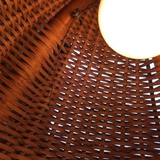 昭和レトロ ラタン 藤の照明 間接照明 − 千葉県