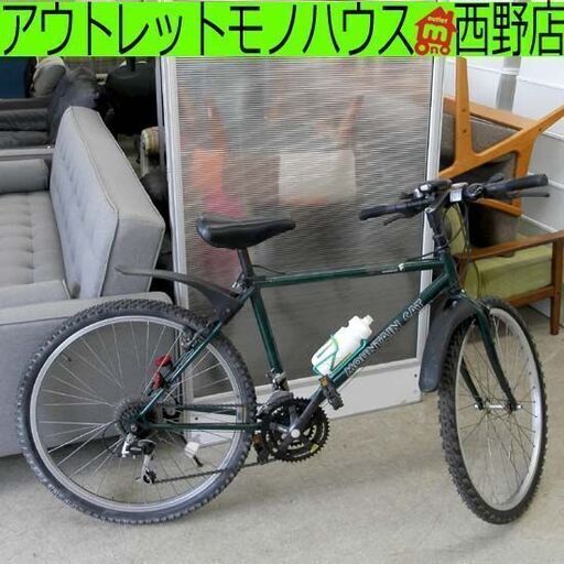 ▶マウンテンバイク 26インチ 6×3段変速 パナソニック MOUNTAIN CAT MTB 自転車 グリーン 緑 札幌 西野店
