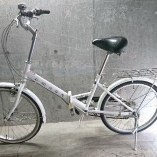 折りたたみ自転車中古 AMAZE 外装6段変速 リアキャリア付き タイヤ20