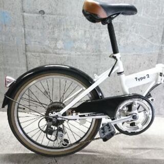 折りたたみ自転車中古 VOLKSWAGEN Type2 外装6段変速 カゴ付き タイヤ20インチ