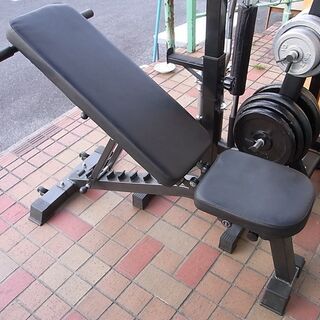 ダンベル/バーベル 140kgセット プレートラック+インクラインベンチ+セーフティラック