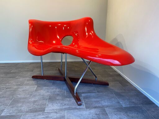La Chaise ラ・シェーズ イームズ Eames リプロダクト品 赤 レッド チェア 椅子 中古品
