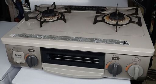 札幌 リンナイ 横56cm ガステーブル LPガス プロパン KGM563BEL 中古