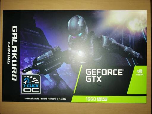 【新品未開封・送料無料】NVIDIA GEFORCE GTX 1660 Super GG-GTX1660SP-E6GB／DF　保証書・納品書付