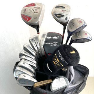 【SOLD OUT！】Mizuno ゴルフクラブ 15本＋純正バッグ＋スネークアイ チタンドライバー付き