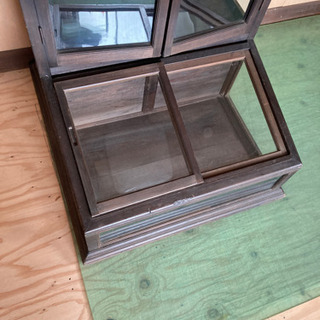 ビンテージ アンティークガラス 店舗什器 珍しい形ショーケース
