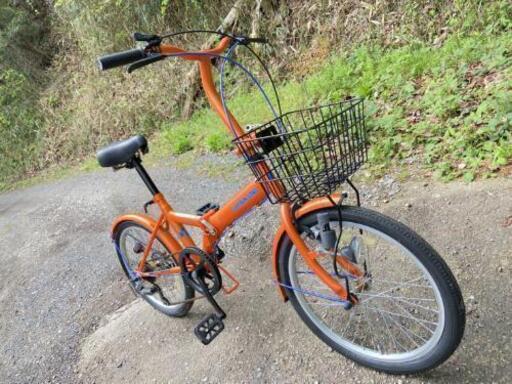 (*^▽^)/★4月の超～目玉商品‼️折りたたみ自転車20インチ★CAPTAIN  STAG★オレンジ★ピカピカ✨★★♪