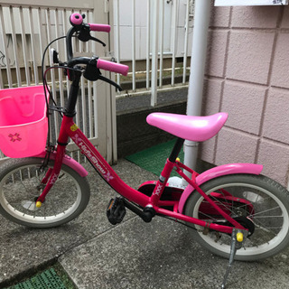 【ネット決済・配送可】子供自転車 16型 ピンク