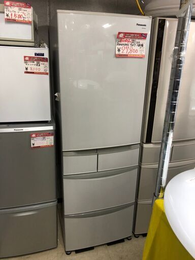 ☆中古 激安！！ Panasonic　パナソニック　5ドア　ノンフロン冷凍冷蔵庫　426L　2013年製  NR-ETR437-H　幅60㎝×奥行き68㎝×高さ182㎝　KD033 ￥27,800！！