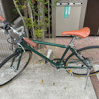 【ネット決済】ほぼ新品　クロスバイク　26インチ　グリーン　街乗...