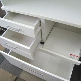 ☆ ニトリ レンジボード 幅88×奥行40×高さ180cm キッチンボード 食器棚