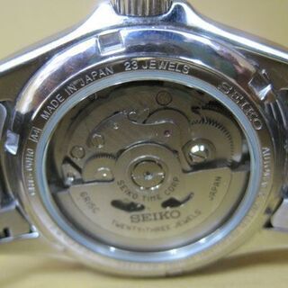 セイコー 自動巻き 腕時計 6R15-00H0 23石 裏スケルトン デイト 文字盤