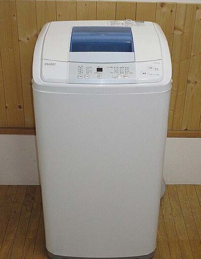 【中古】rr1421　ハイアール　全自動洗濯機　JW-K50H-K　5kg　ホワイト系　Haier　洗濯機　高濃度洗浄　お急ぎコース　ステンレス槽　風乾燥機能　スパイラルパルセータ