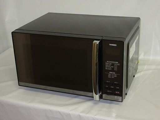 【中古】rr1167　ツインバード　電子レンジ　DR-D269　ミラーガラス　取扱説明書付　TWINBIRD　20L フラットタイプ　ブラック　フラット電子レンジ　メモリーモード　ブザーOFF機能
