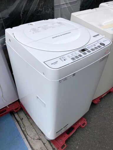 ☆中古 激安！！ 　　シャープ　ＳＨＡＲＰ　全自動洗濯機　6.0kg　2018年製　ＥＳ-G６０TC-W  　KD042　￥11,000！！