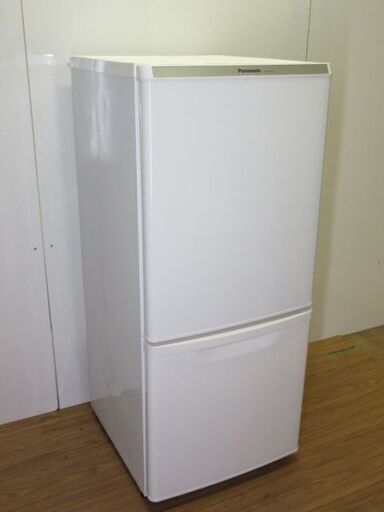 【中古】rh0229　パナソニック　冷蔵庫　NR-B145W-W　138L　Panasonic　ノンフロン冷凍冷蔵庫　2ドア　ホワイト　抗菌・脱臭フィルター　白