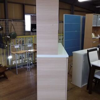 値下げしました！　Ｐａｍｏｕｎａ　パモウナ　スーぺリア　２枚スライド扉キッチンボード　ホワイトオーク　ＷＦＲ-１４００Ｒ　【愛品倶楽部柏店　問い合わせ番号　１５１-００６９８３　００２】