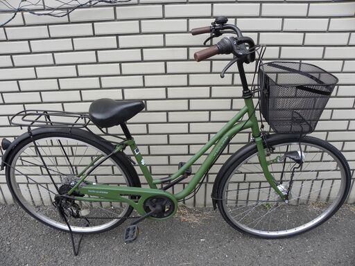 【シティサイクル】kyoto pushbike ママチャリ　27インチ　緑・黒
