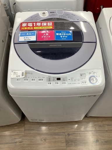 安心の1年保証付き！!2019年製SHARP(シャープ)の洗濯機です【トレファク愛知蟹江】