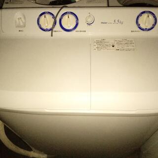 【ネット決済】ハイアール　JW-W55C 二槽式洗濯機５．５キロ