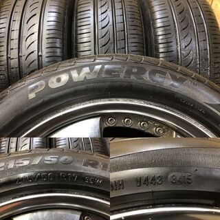 PIRELLI POWERGY 215/50R17】夏タイヤ【WORK Euroline ユーロライン 
