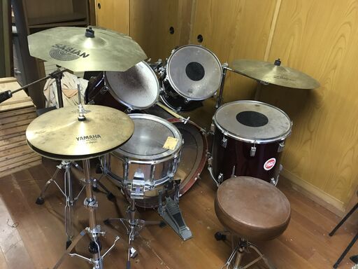 ドラムセット TAMA 2バス ジルジャン SABIAN チャイナシンバル