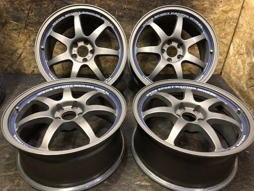 WEDS SPORT RACING SA-90 ウェッズ スポーツレーシング 社外 17インチ 4本 7.5J5HPCD100+45 プリウス レガシィ インプレッサ等　(VHL171) クレジットカード QR決済可能