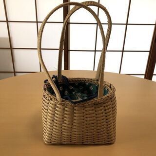 E96【B型就労さんらいく】クラフトバッグ/買い物かご　エコバッグ