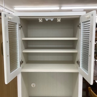 食器棚 ホワイト 2枚扉【トレファク牛久店】