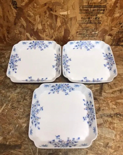 (4980-0) 有田焼 萬峰 28㎝ 大皿 角盛皿 角大鉢 深皿 3個セット 業務用 厨房 店舗用品