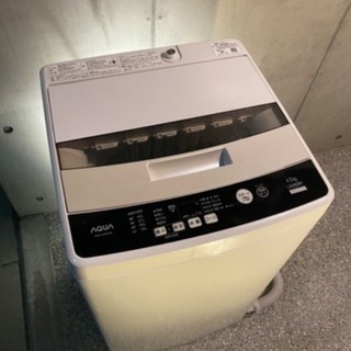 特価お値下げ中⭐︎AQUA美品⭐︎洗濯機4.5kg AQUA 4.5kg全自動洗濯機（2019）のご紹介！安心の6ヶ月保証