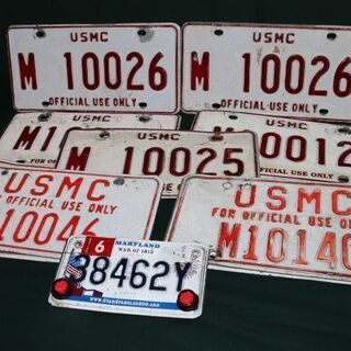USMC ナンバープレート 各種 米軍放出品 