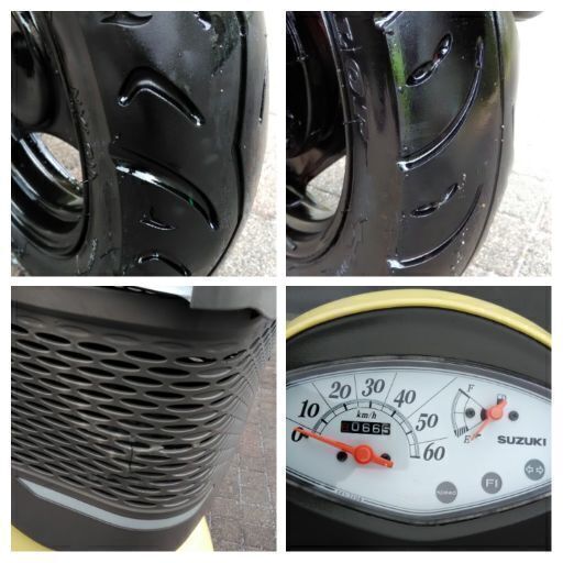 優れたエンジン。 (スズキ・レッツ 4)（Basket）。 バッテリーは新品