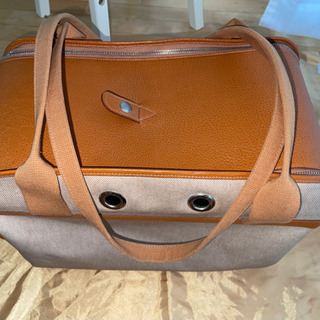 HERMES サック・ド・トランスポール・プール シアン ドッグキャリーバッグ