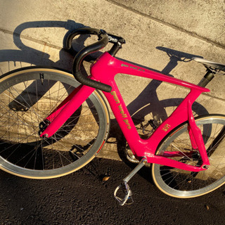 三鷹市引き取り限定。　ガンヴェル　フルカーボンピスト　ピストバイク　完成品