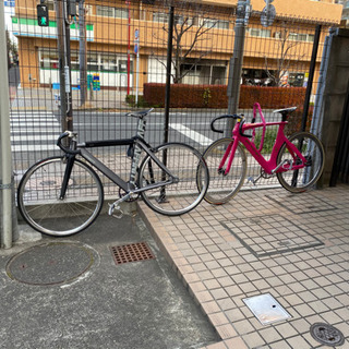 三鷹市引き取り限定。　ガンヴェル　フルカーボンピスト　ピストバイク　完成品