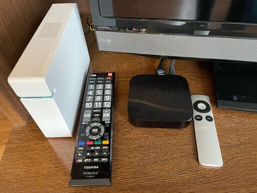 東芝 REGZA 液晶テレビ 32インチ 32S5、Apple TV 第3世代 MD199J/A A1469　と　録画用HDD