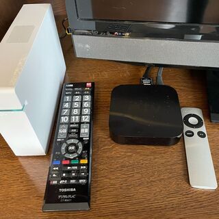 東芝 REGZA 液晶テレビ 32インチ 32S5、Apple TV 第3世代 MD199J/A A1469　と　録画用HDD