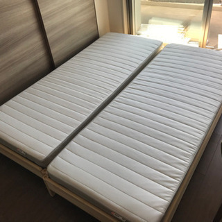 IKEA セミシングルベッド2セット【取引決定】の画像