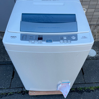 【ネット決済】洗濯機　2016年製　洗濯機　アクア　7kg  A...