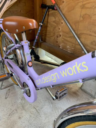20インチ　子供用自転車　a.n.design works うす紫