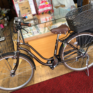 自転車中古 Destiny 内装3段変速 オートライト カゴ付き 鍵新品 タイヤ