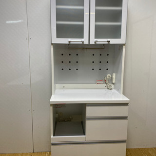 stp-0993 家電ボード 2連 ホワイト 食器棚 キッチンボード 収納棚