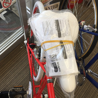 4/15  【新品✨】クロスバイク  ロードバイク  未使用✨レッド&ホワイト  6段変速  21テクノロジー