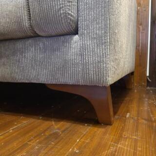 新品アウトレット箱入り　コーデュロイ2人掛けソファ