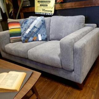 新品アウトレット箱入り　コーデュロイ2人掛けソファ