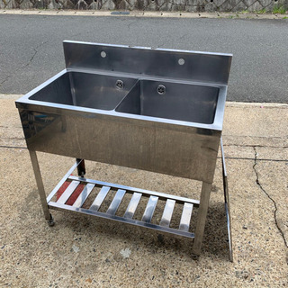 業務用 厨房用 ステンレス製 2槽シンク