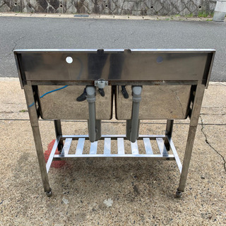 シンク2槽業務用 業務用 厨房用 ステンレス製 2槽シンク